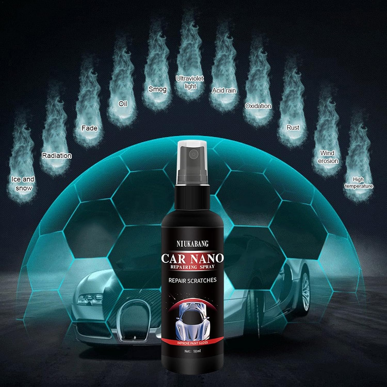 Vehicle Scratch Remover, Nano Car Scratch Repair Spray, Auto Hand Correction System for Removing Scratches and Swirls Car Scratch Repair Spray