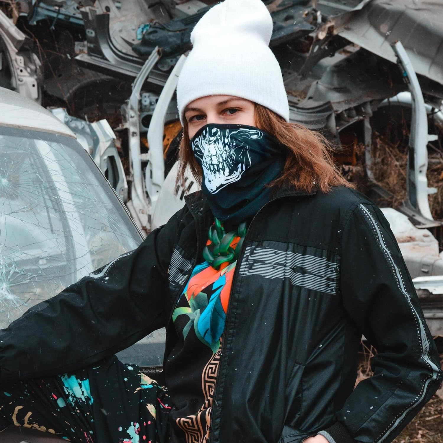 Fuinloth Balaclava Shiesty Ski Mask, Summer Motorcycle UV Protector Neck Gaiter for Men/Women - Camouflage image number 6