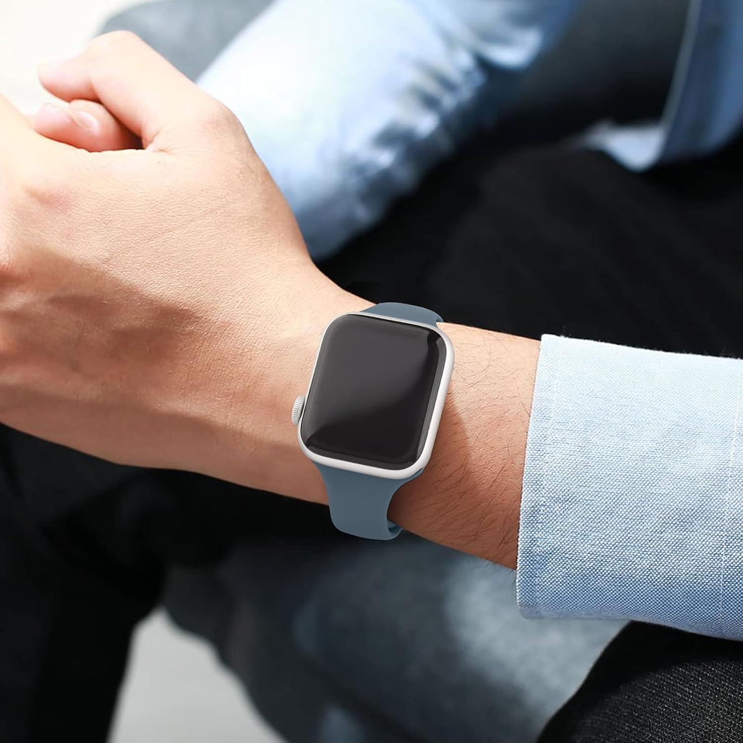 Leonids 6 Pack Slim Bands for Apple Watch Band 49Mm 46Mm 45Mm 44Mm 42Mm 41Mm 40Mm 38Mm for Women Men, Soft Silicone Sport Strap for Iwatch Ultra 2/1 SE 2/1 Series 10 9 8 7 6 5 4 3 2 1