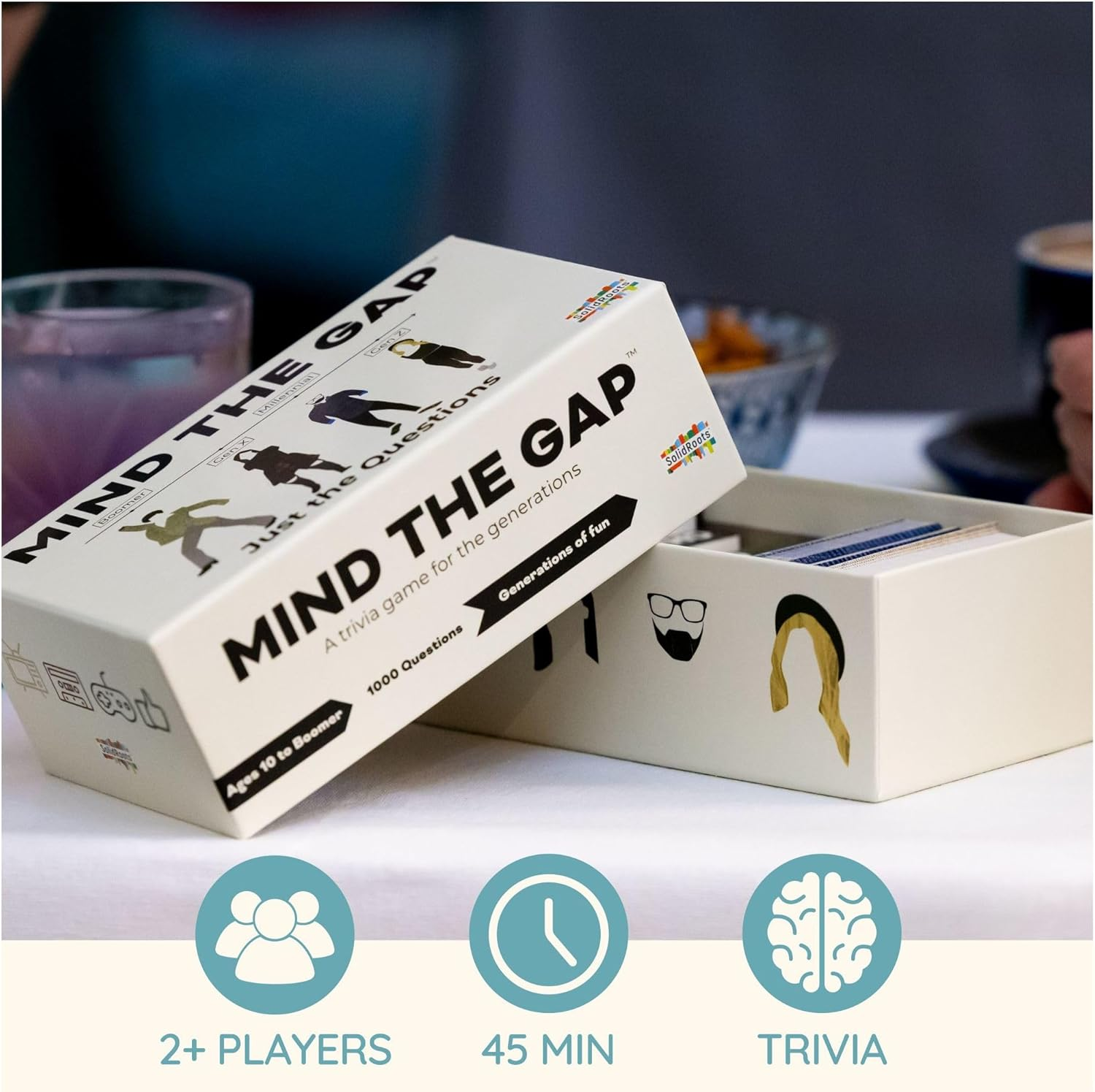 Mind the Gap Just the Questions, Expansion Pack with 1000 New Questions for All Generations + 50 New Challenge Cards - Mind The Gap-Travel Edition image number 6