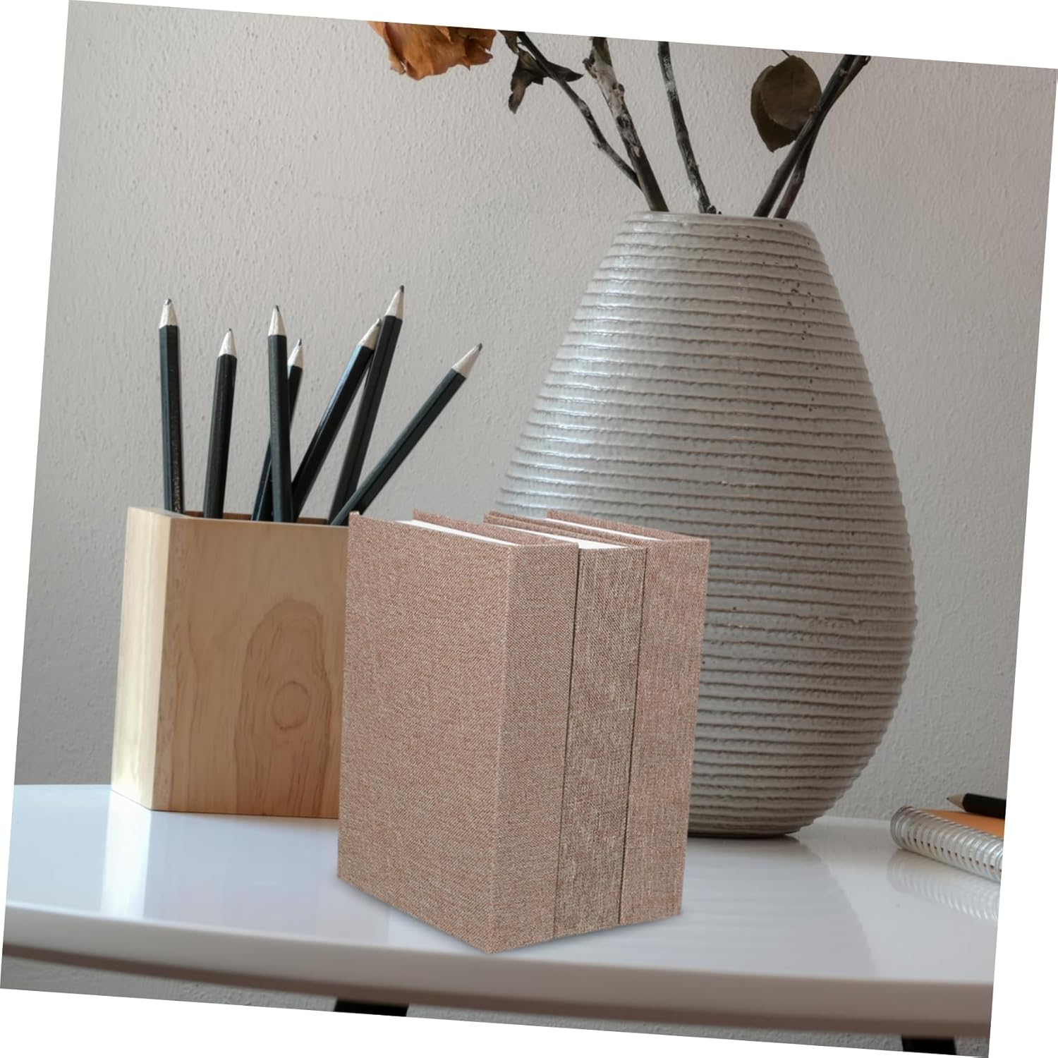 Modern Faux Books Decorative Boxes Realistic Fabric Bookends Storage for Bookshelf Fake Book Decorations