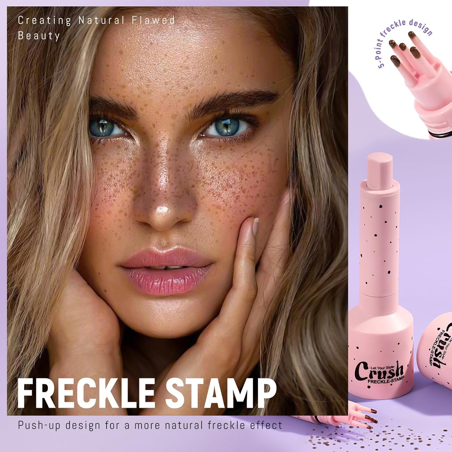 Noerrors Freckle Stamp Pen, Magic Fake Freckles Marker, Quick Drying, Lifelike, Waterproof, Long-Lasting Liquid Fake Freckle Stain for Natural-Looking Sun Make-Up, Medium Brown - Deep Brown image number 1