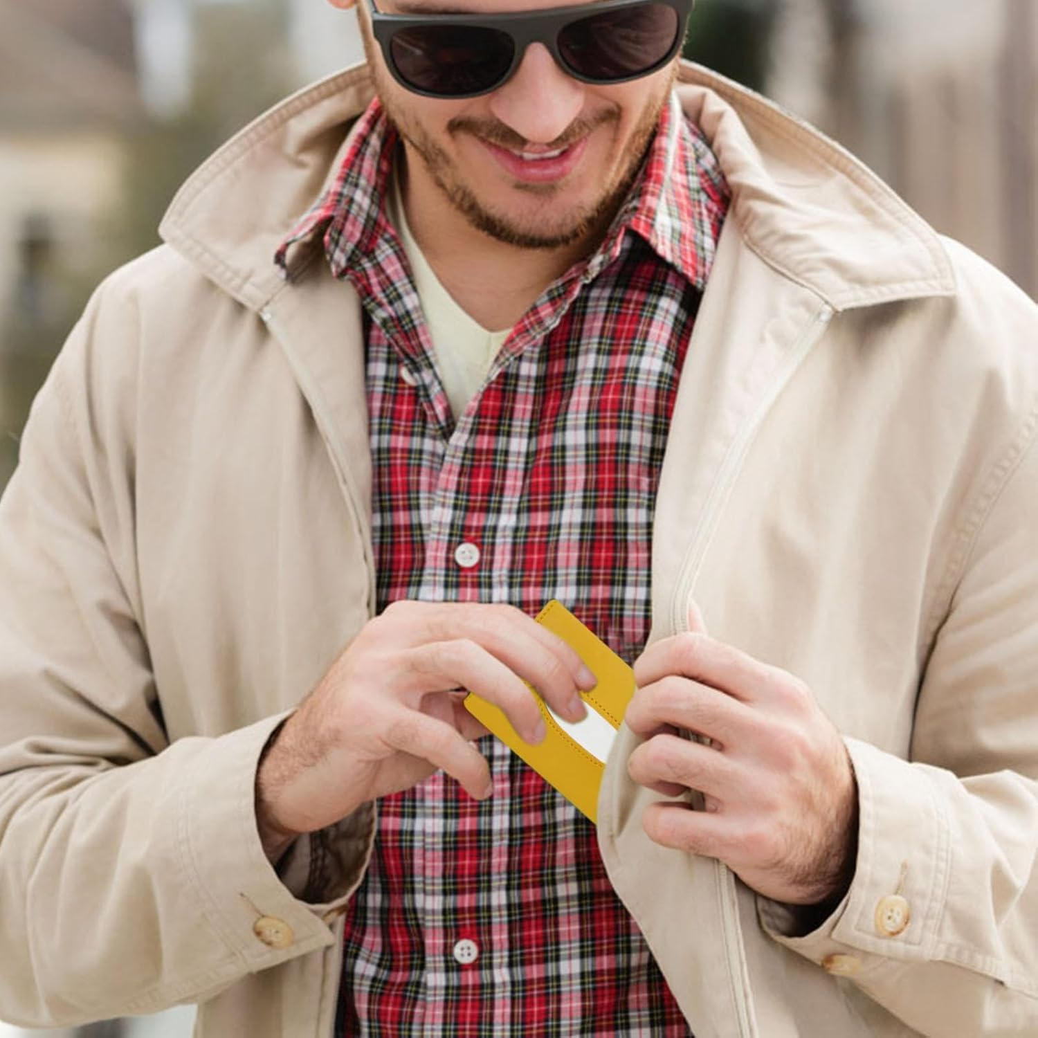 Tissue Holder | Reusable Paper Box Bag for Car, Home and Travel | Portable Organiser for Living Room, Bathroom, Travel | Durable and Practical for Daily Carry, I image number 4