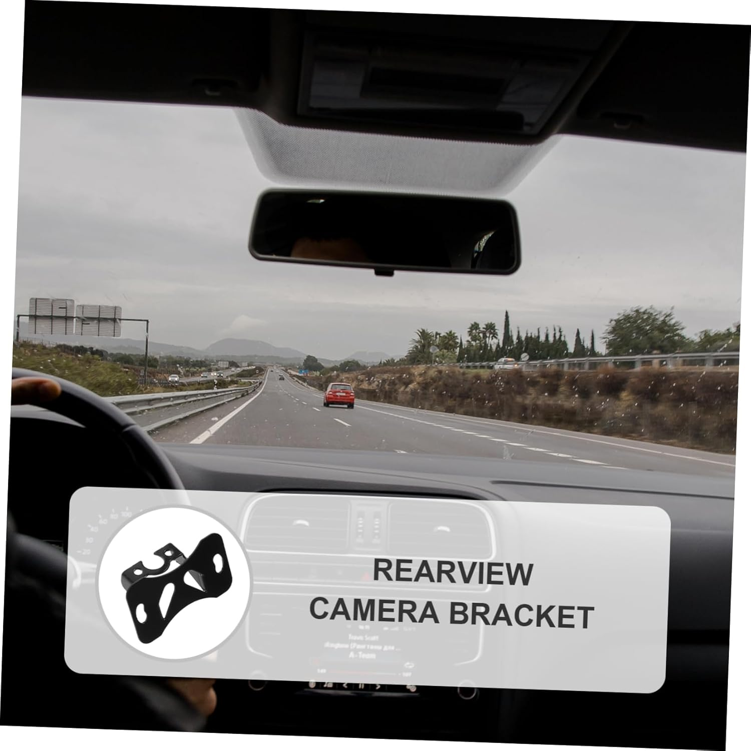 Generic 90 Degree Rear View Mirror Camera Bracket Universal Fit for Car Rear View Camera Mount License Plate Bracket image number 3