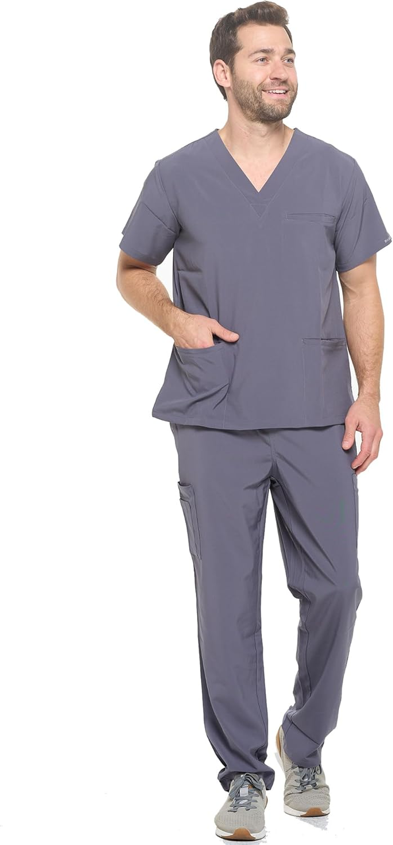 Dagacci Medical Uniform Unisex V-Neck Utility Cotton Scrub Set image number 5