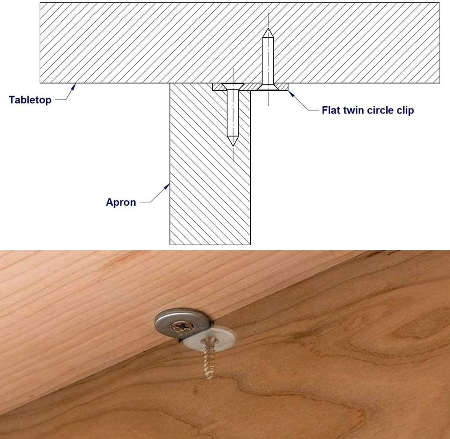 BEANPRECOY 20Piece Figure 8 Steel Fasteners Heavy Duty Table Top Connectors for Desk and Chair Repair Heavy Duty Desk and Chair Repair Hardware Easy Install (Silver/Black)