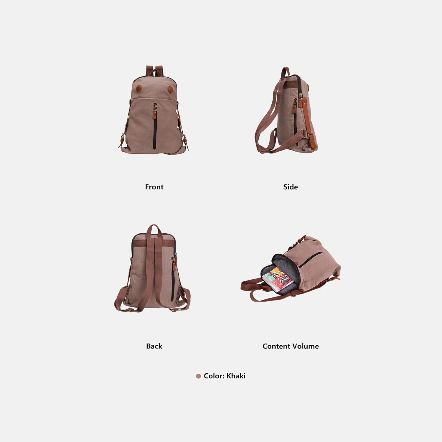 NECTAR YUNBURST Khaki Canvas Crossbody Sling Bag - Slim Casual Daypack for Urban Cycling & Bush Hiking Expeditions | 50X30X7Cm Unisex Travel Essential Backpack