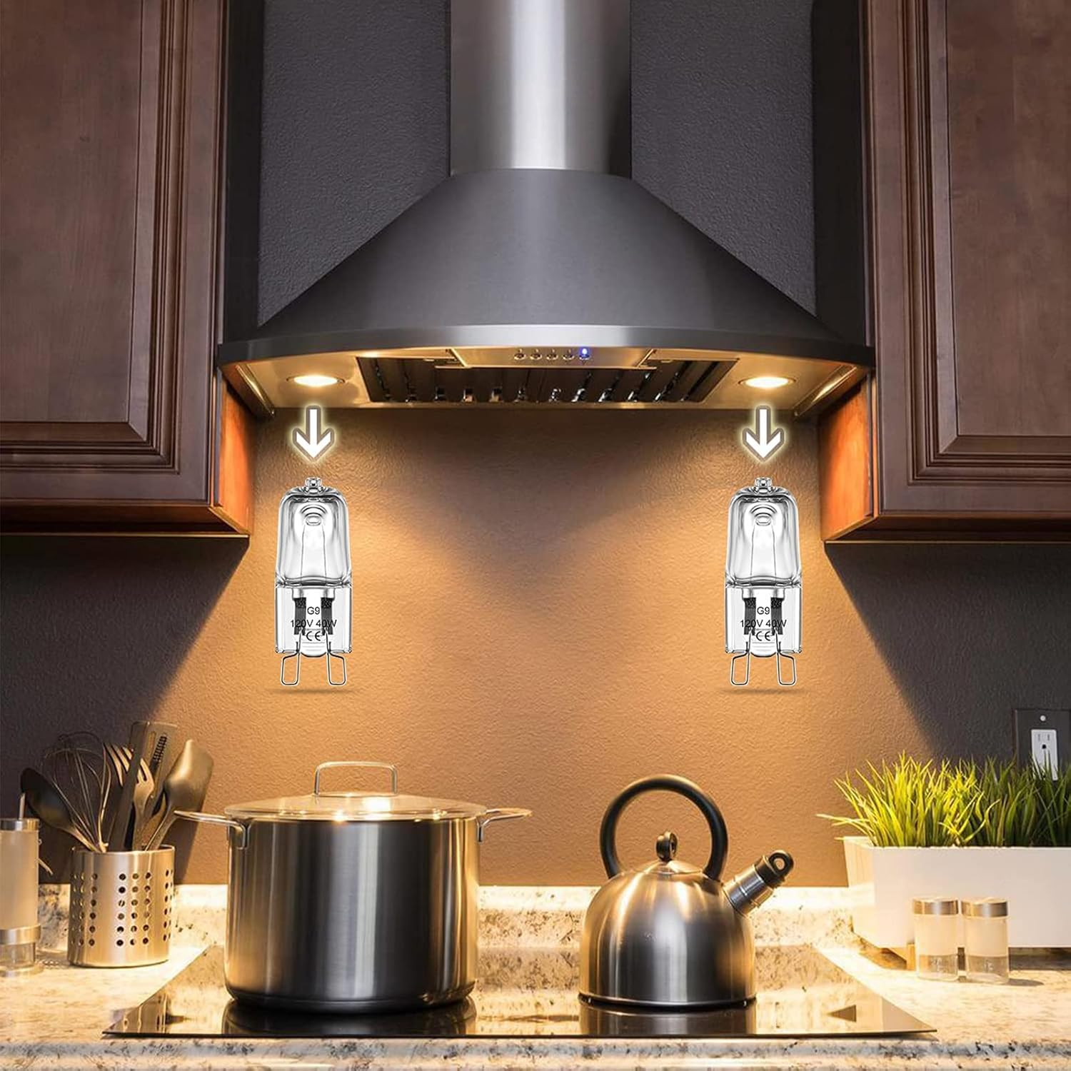 G9 Halogen Oven Bulbs 40W, Clear Capsule G9 Halogen Light Bulbs Warm White 2700K, 230V 300 Degree C Heat Tolerant G9 Cooker Hood Bulb for Oven and Microwave Oven Cooker, 360&deg; Viewing Angle, 5 Pack - 25W image number 5