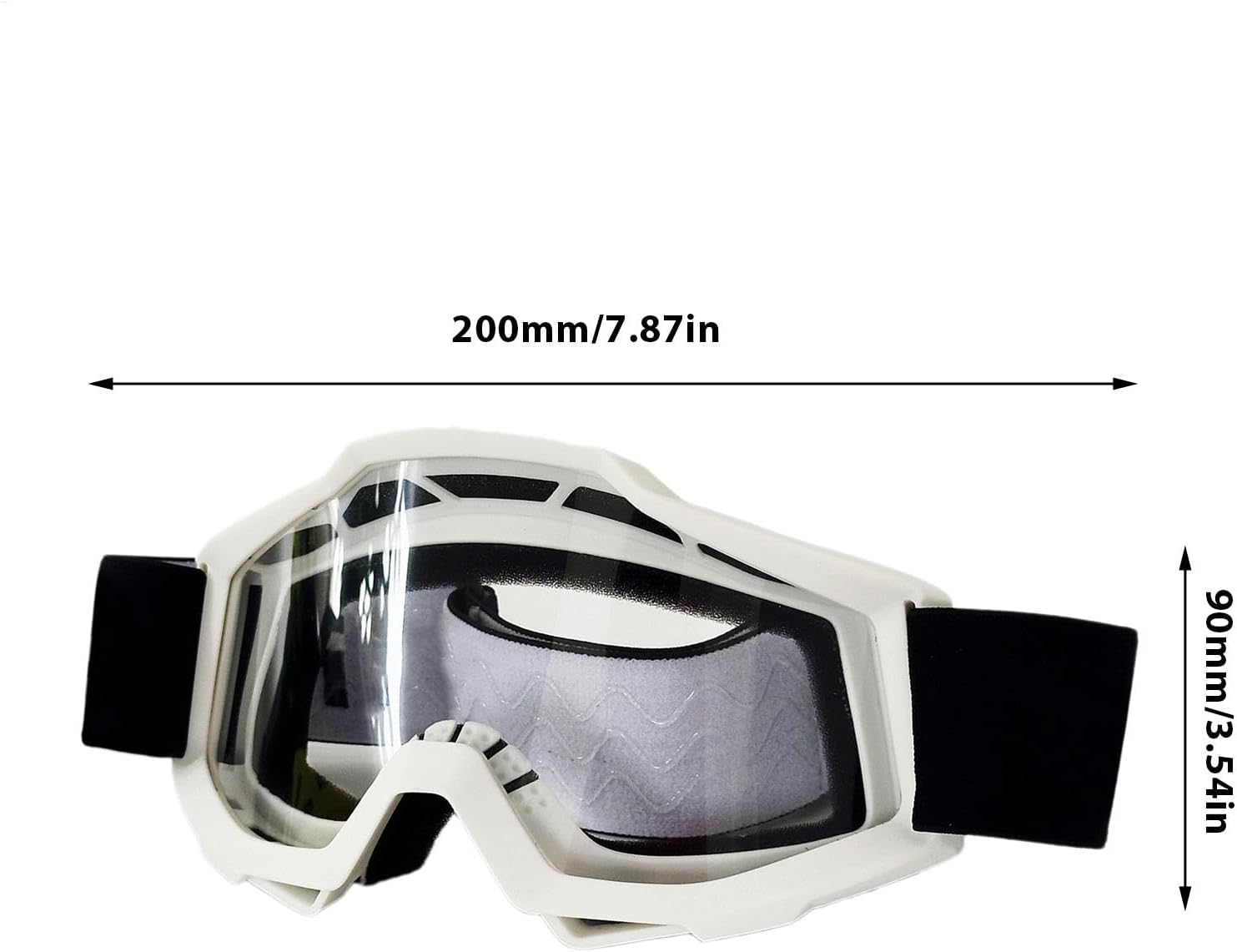 Helmet Goggles, Non-Slip Eyewear for Riders, Dirtbike Goggles Anti-Fog ATV Goggles Sponge Padding Dustproof Eyewear for Adults Outdoor Activities image number 3