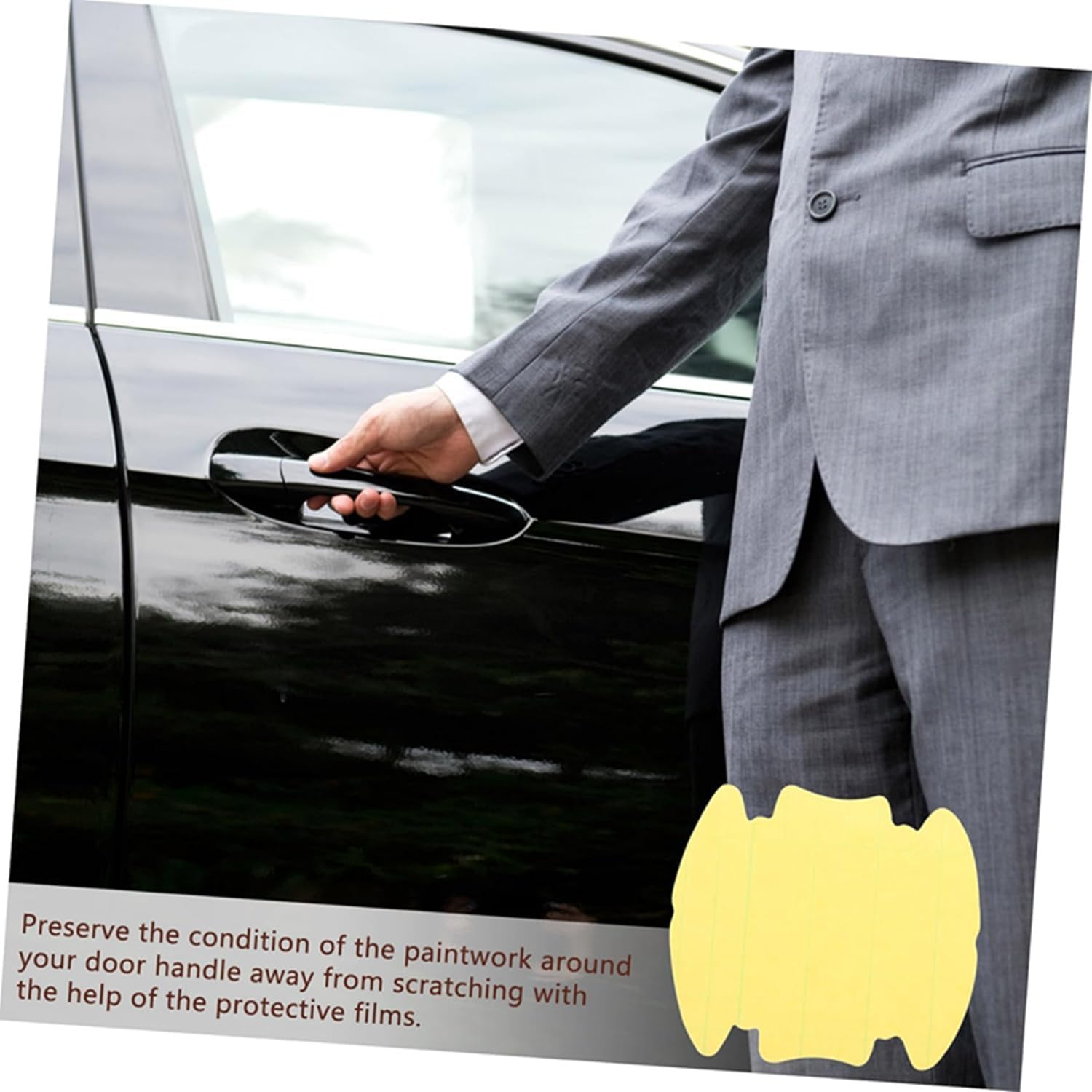 2 Sets Door Handle Film Auto Door Protector Films Handlebar Grips Car Door Handle Cup Protector Car Protector Car Door Protectors for Vehicles Clear Protective Film Car Paint Vinyl image number 4