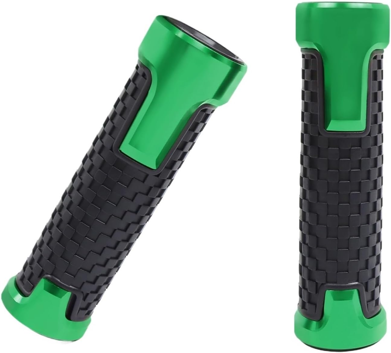 Jiningfushengdianzi Compatible with Kawasaki Ninja 250R 300 ER6 650 ZX6 ZX7 ZX9 ZX10 ZX12 ZX14 Z650 7/8'' 22MM Universal Motorcycle Handlebar Handle Grips End(Green) image number 2