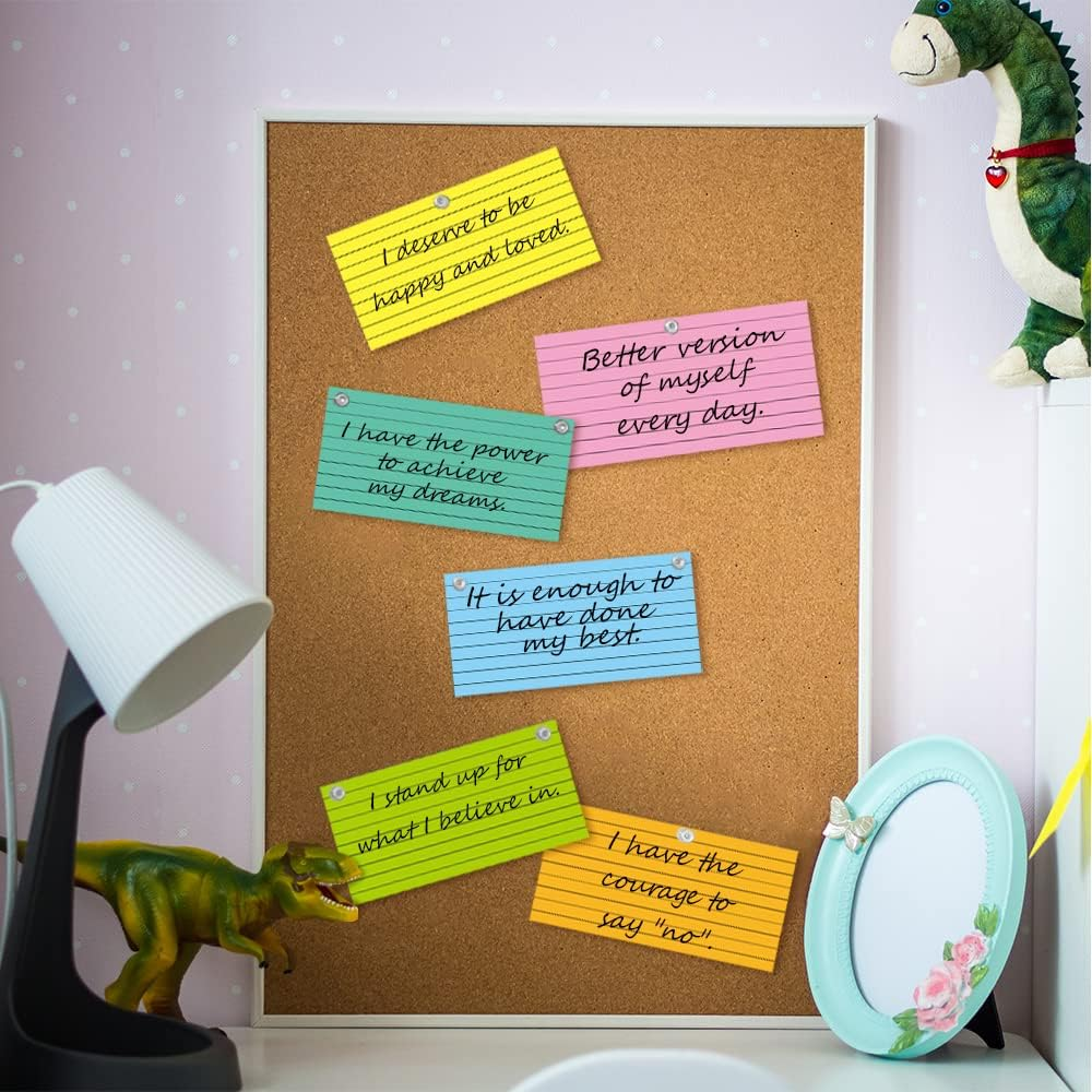 Blank Index Cards, Assorted Colored Ruled Index Cards 3X5 Inches, Great Spiral Note Cards & Memo Cards for School, Office, Learning and Memory Cards (400 Count) image number 4