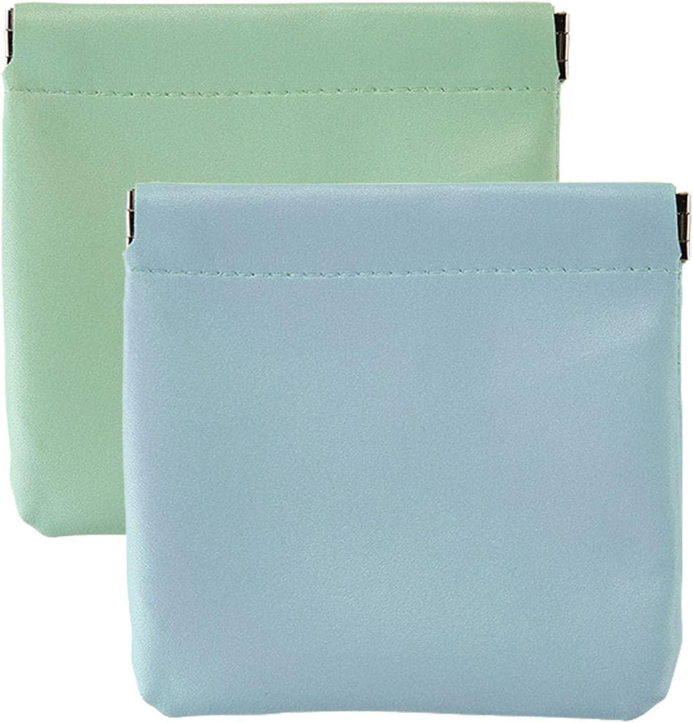 Pouchic - Personalized Snap Closure Leather Organizer Pouch, Pouchic No Zipper Self-Closing Pocket Cosmetic Bag, Pouchic Snap Closure Pouches, Portable Pocket Cosmetic Bag (H,Large)