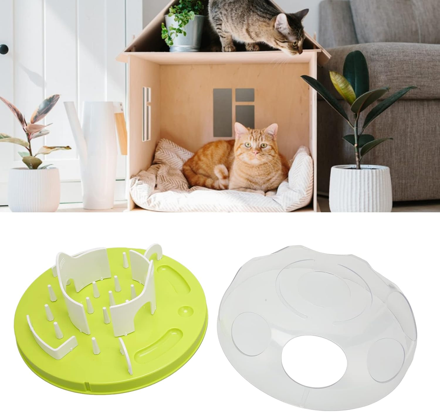 Slow Feeder Bowl for Cats and Small Dogs,Slow Feeder Bowl for Cats,Cat Slow Feeder Bowl Detachable Adjustable Prevent Sliding Cat Puzzle Slow Feeding Slow Eating image number 6