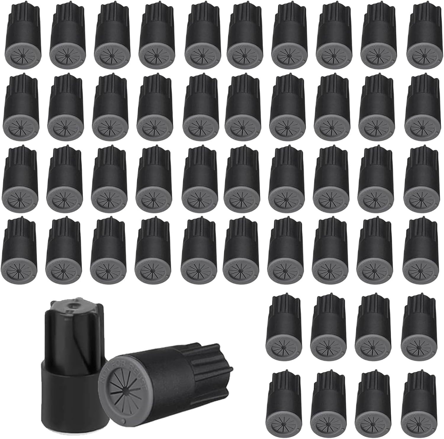 50Pcs Waterproof Wire Electrical Connectors,Outdoor Sealed Wire Connectors,Landscape Wire Connectors,Electrical Nut Caps for Sprinkler Landscape Light Irrigation Valves (Black) image number 6
