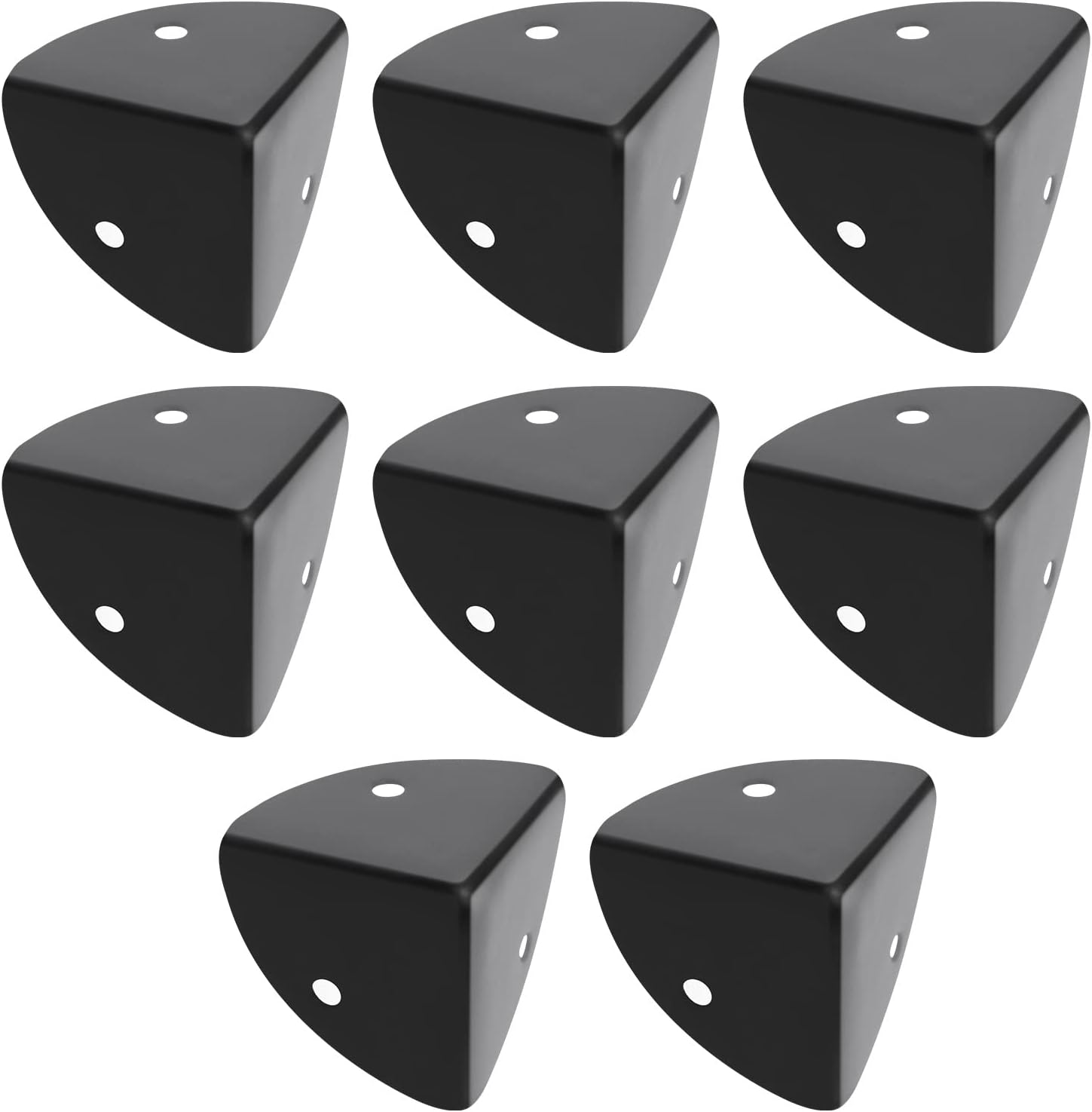 SING F LTD 8PCS 39Mm Corner Angle Brace Protectors Scalloped Metal Right Angle Corner Guards for Wooden Box Desk Chest Case Flightcase Silver