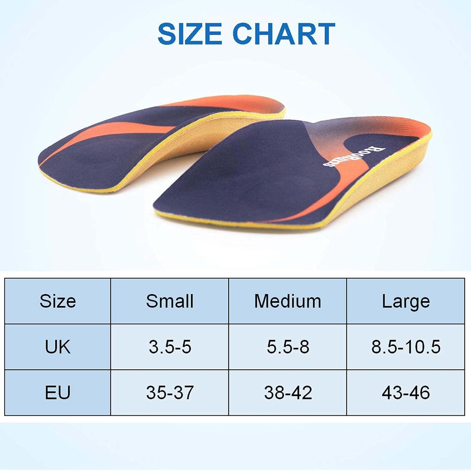 Orthotic Inserts 3/4, Plantar Fasciitis Support Shoe Insoles for Flat Feet Heel Spur, Metatarsal Pads Heel Cushion Arch Supports for Women and Men, L image number 4