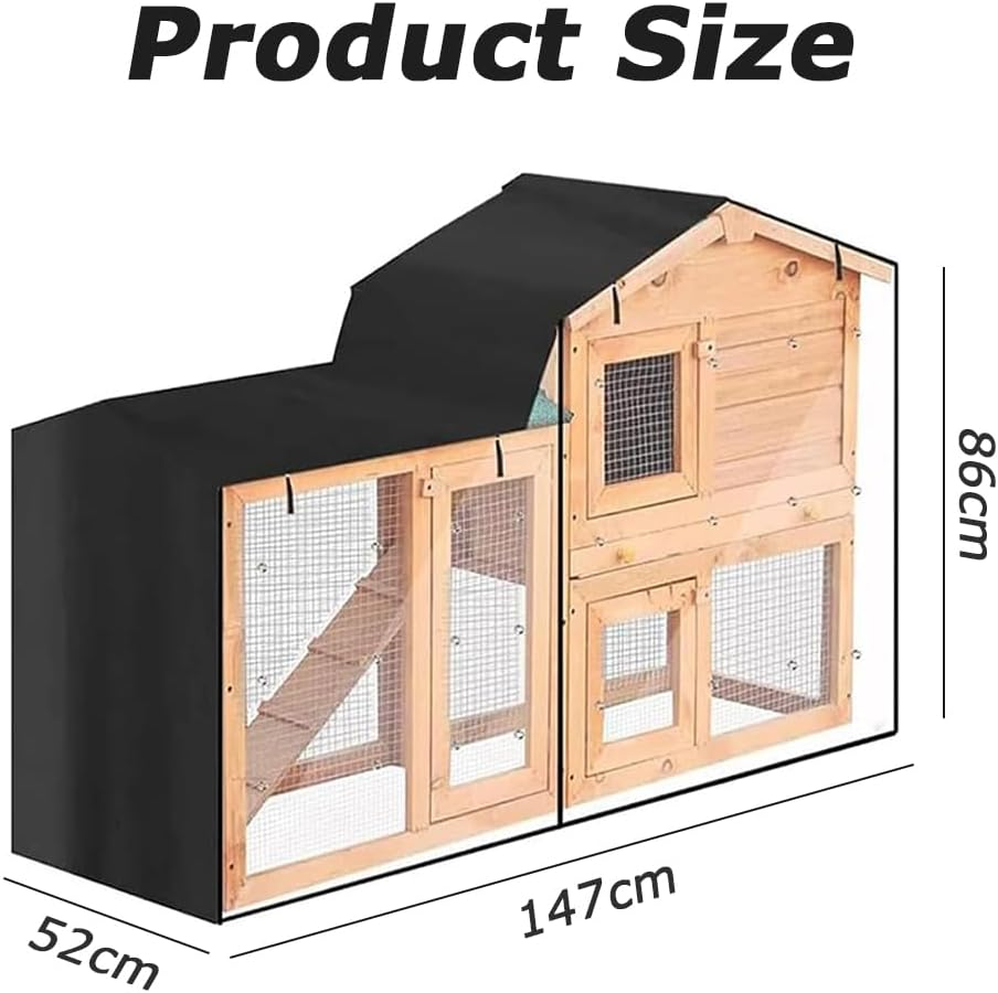 Small Animal Cage Cover,Bird Cage Cover,Rabbit Dust Cover,Pet House Dust,For Night Waterproof Windshield Light Proof Parrot Cage Cover Breathable Washable(Black) image number 4