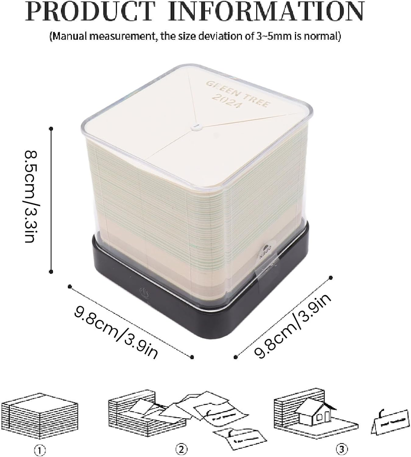 Time Piece Calendar 2024, 3D Memo Pad, Tree House Desk Calendar with Light, DIY Sticky Notes Paper Carving Art Convenience Post Notes Notepad, 3D Art Calendar, Creative Gift image number 4