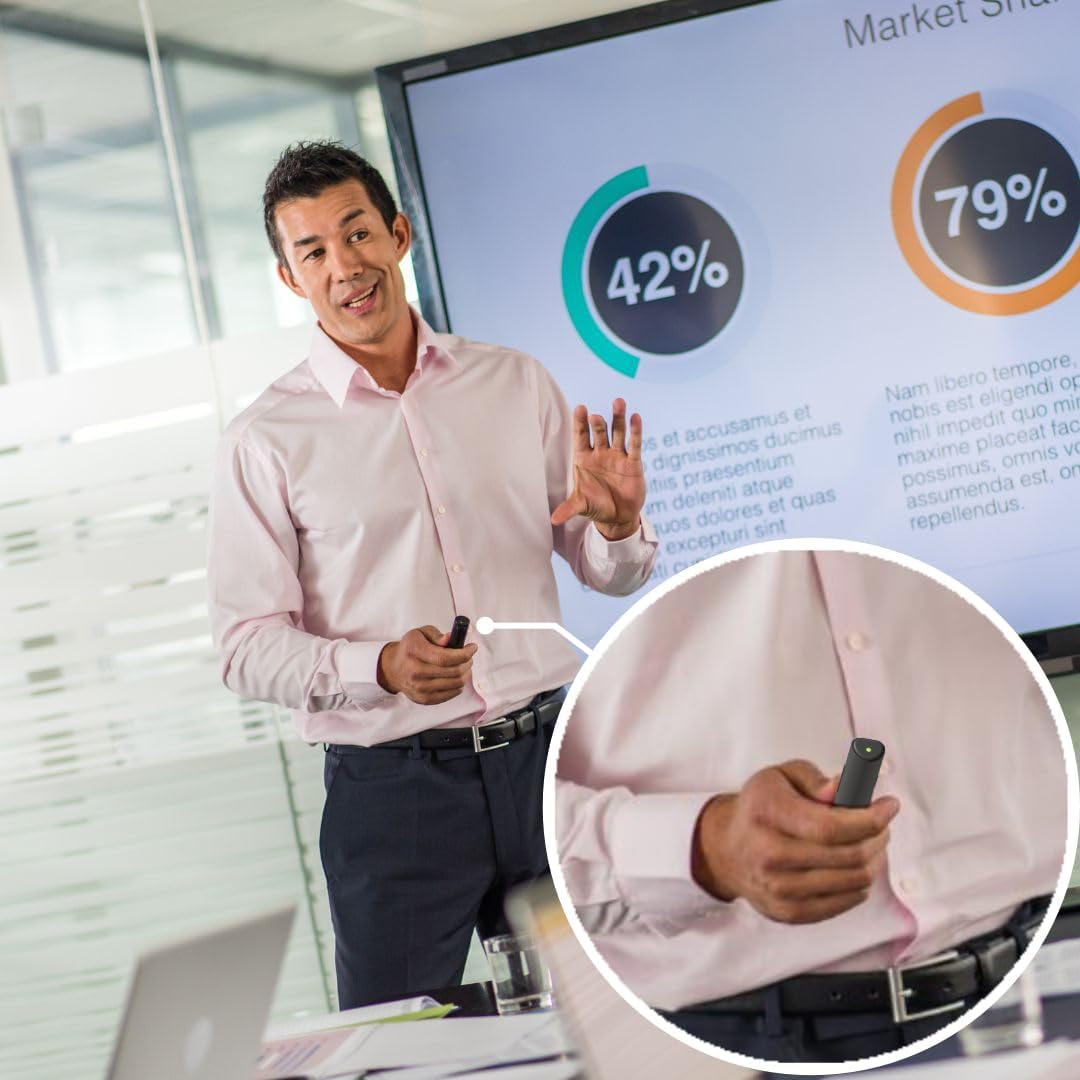 Red Star Tec PR-819V Presentation Clicker- Wireless Presenter Powerpoint Clicker with Red Laser Pointer for Presentations, Suitable for School and Business Use