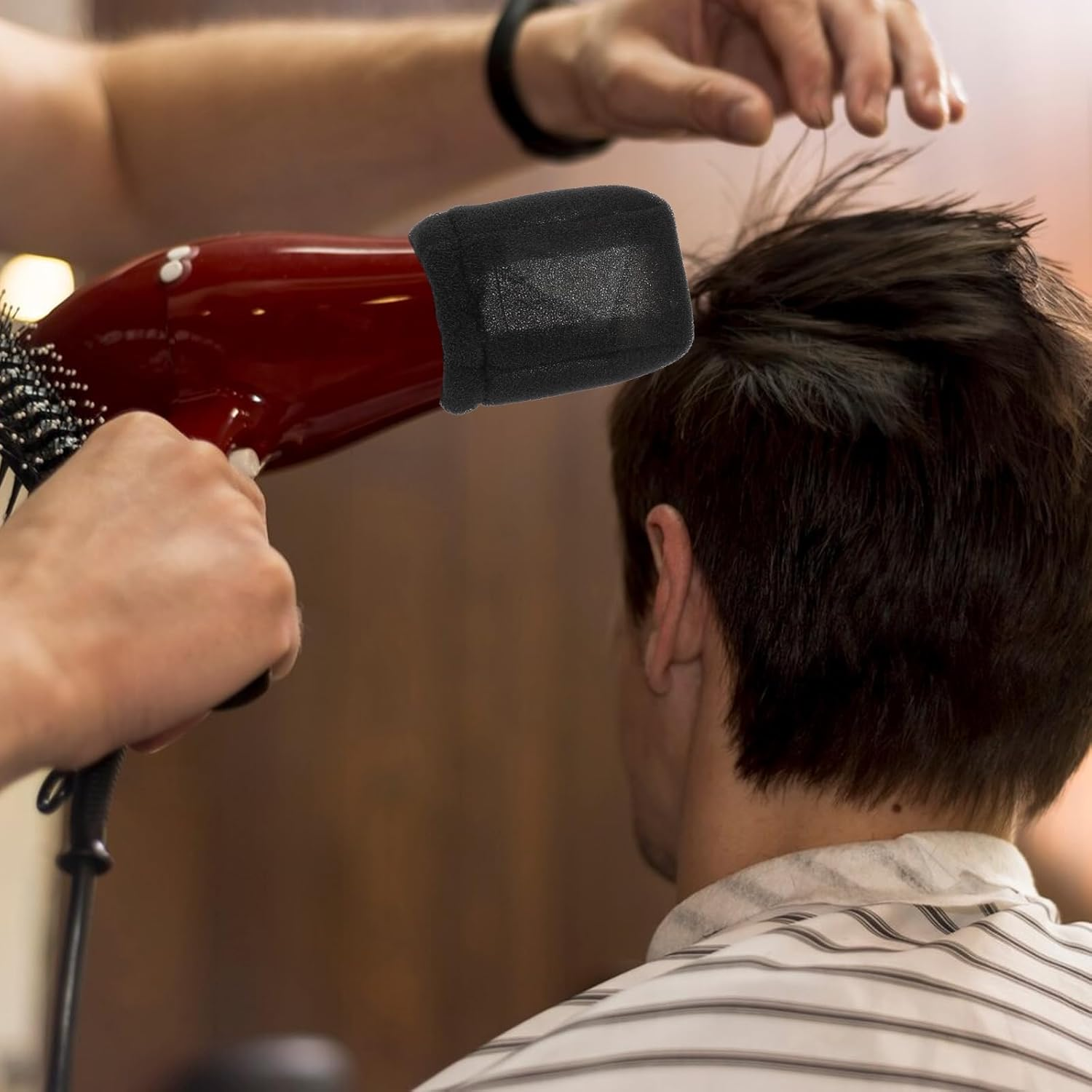 2Pcs Hair Dryer Sock Diffuser Cover Sponge Hair Dryer Diffuser Cover Universal Hair Dryer Attachment Portable Soft Curly Hair Diffuser Cap for Home Travel Hotel Hairstyling Accessories image number 2