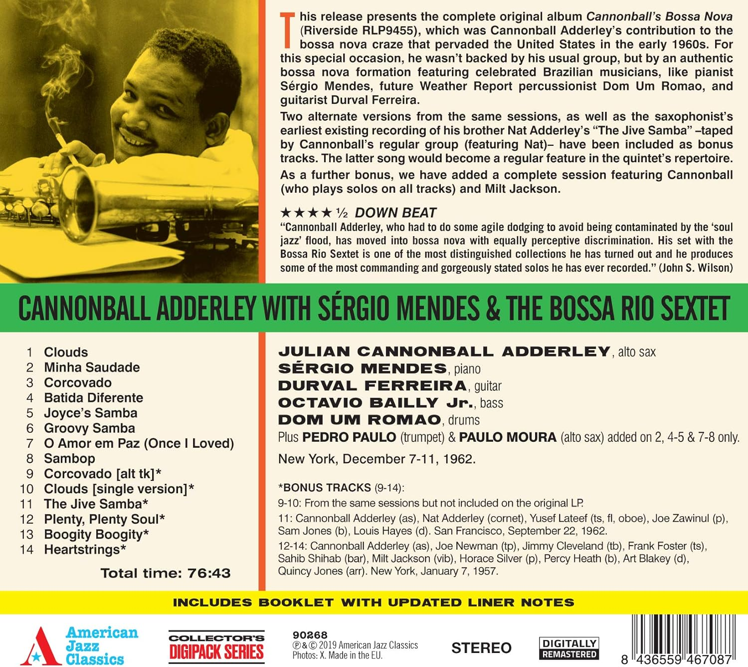 Cannonball Adderley with Sergio Mendes & the Bossa Rio Sextet[Collector'S Edition Digipak]