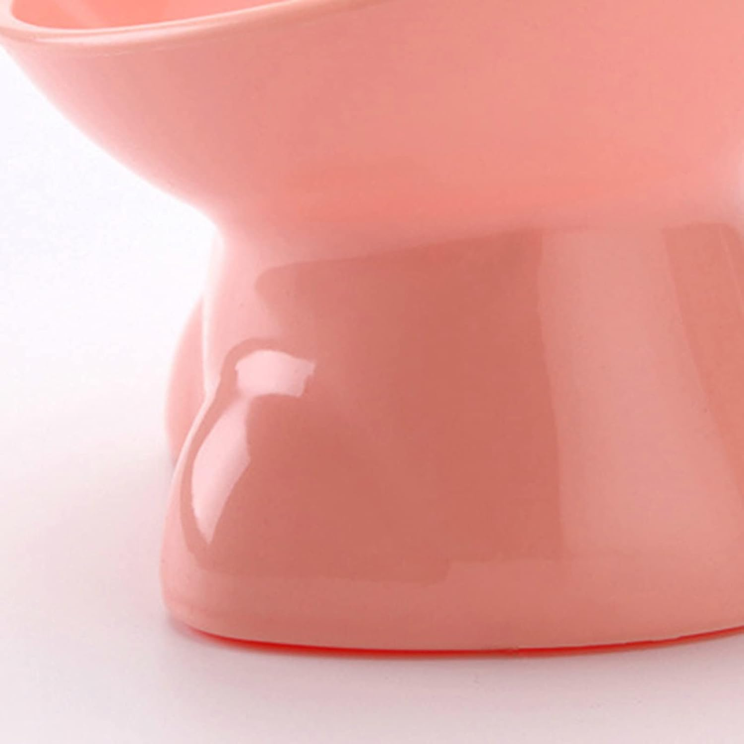 Tainrunse Pet Food Bowl Cute Cat Shape Pet Cat Dog Food Feeding Container Neck Guard Practical Reasonable Height Pink image number 3