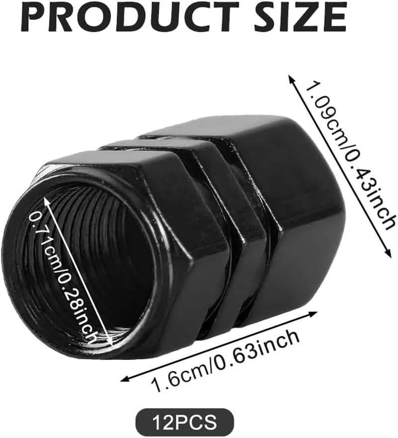 12PCS Car Tire Valve Stem Caps, Wheel Aluminum Valve Covers, Car Dustproof Tire Cap for Cars, Bikes, Trucks, Suvs and Motorcycles image number 3