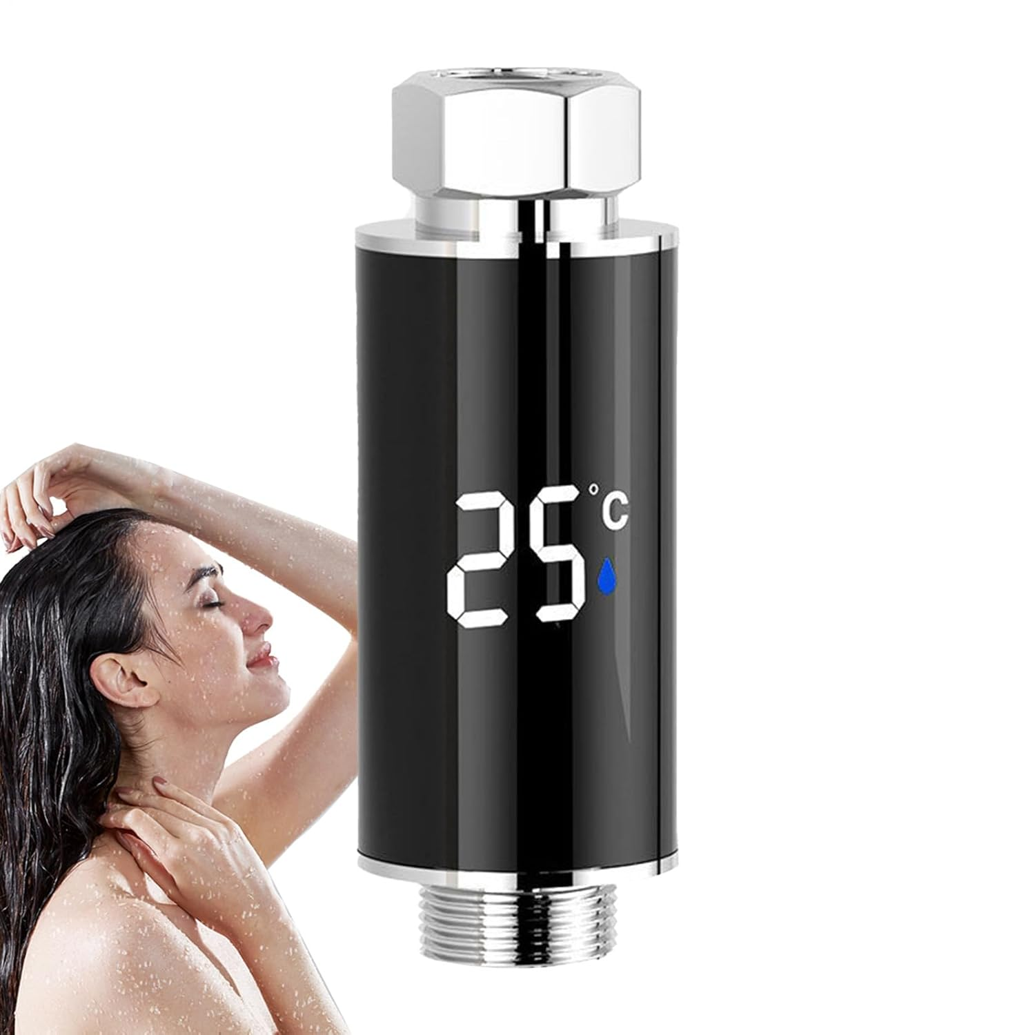 Shower Thermometers,Wireless Shower Temperature Monitor - Waterproof Portable Precise Indicator for Kids Baby Bath Bathroom Camping Outdoor Indoor image number 5