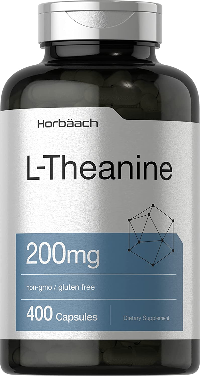 L Theanine 200Mg | 400 Capsules | Value Size | Non-Gmo, Gluten Free Supplement | by Horbaach image number 1