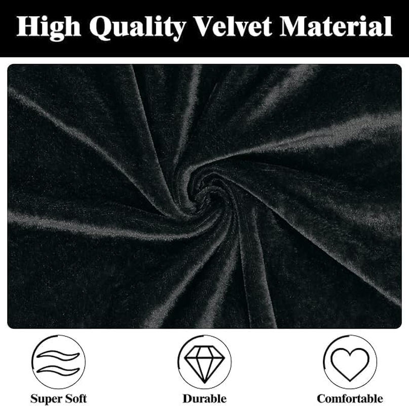 Unisex Hooded Cloak Full Long Stain Velvet Cape with Hood Halloween Cosplay Costumes Party Vampire Renaissance(150 CM) image number 6