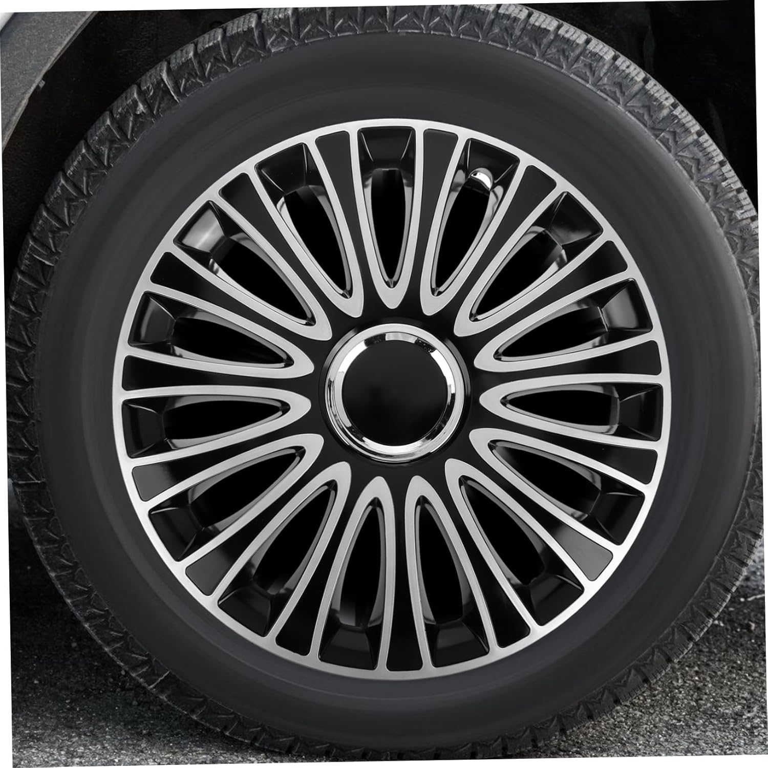 FELTECHELECTR Stylish Car Wheel Rim Cover Construction Fits Vehicle Models Enhance Vehicle Aesthetics image number 2