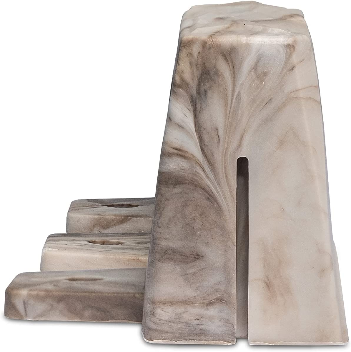 Easyflex No-Dig Landscape Edging with Anchoring Spikes, 2.7 In. Tall Decorative Stone-Look Garden Border, 90 Foot Kit, Brown (3602B-90C) image number 4