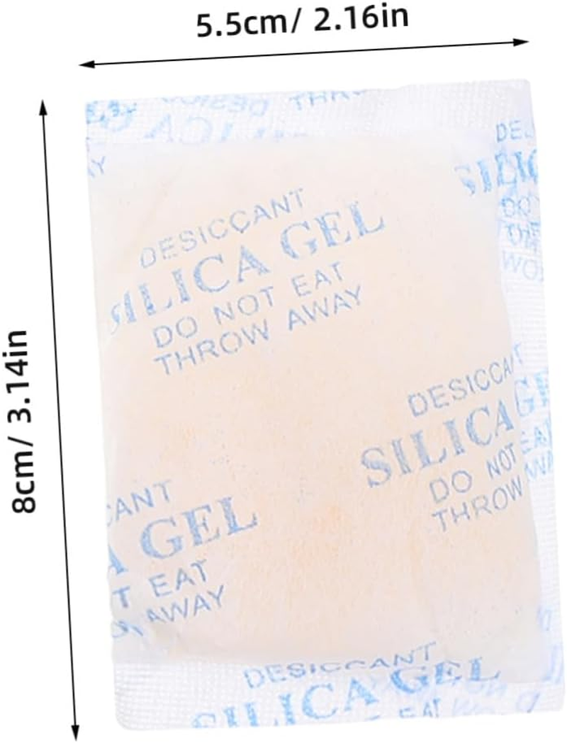 50Pcs Food Grade Silica Gel Desiccant Packs with Color Indicator for Moisture Absorption Leakproof Drying Bags for Electronics Food Shoes Jewelry Clothes and Book Storage image number 1