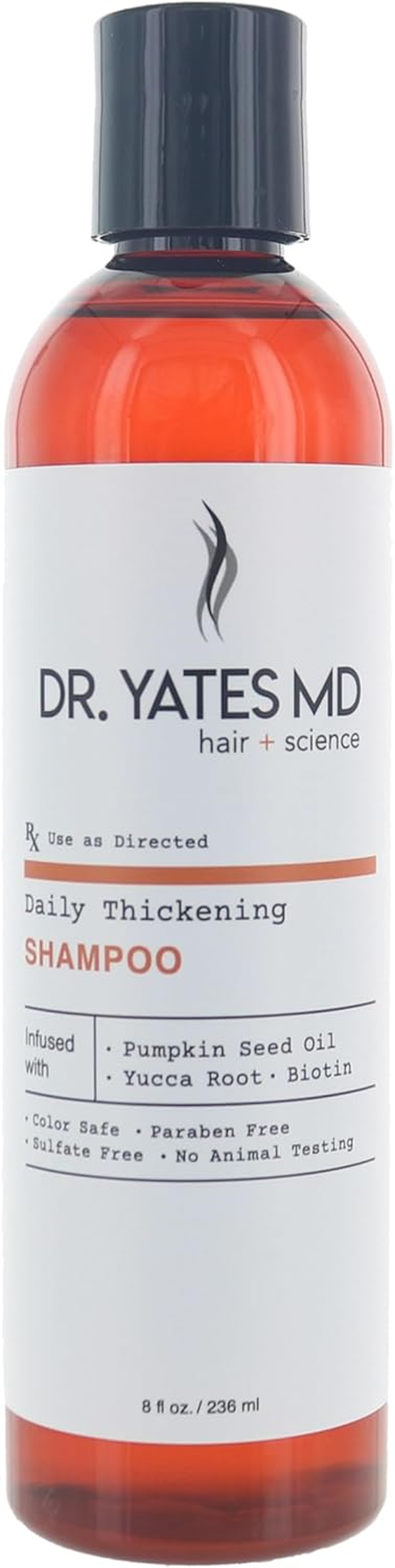 Dr. Yates MD - Thickening Shampoo, Adds Volume and Supports Prevention of Hair Loss, for Men and Women (240Ml)