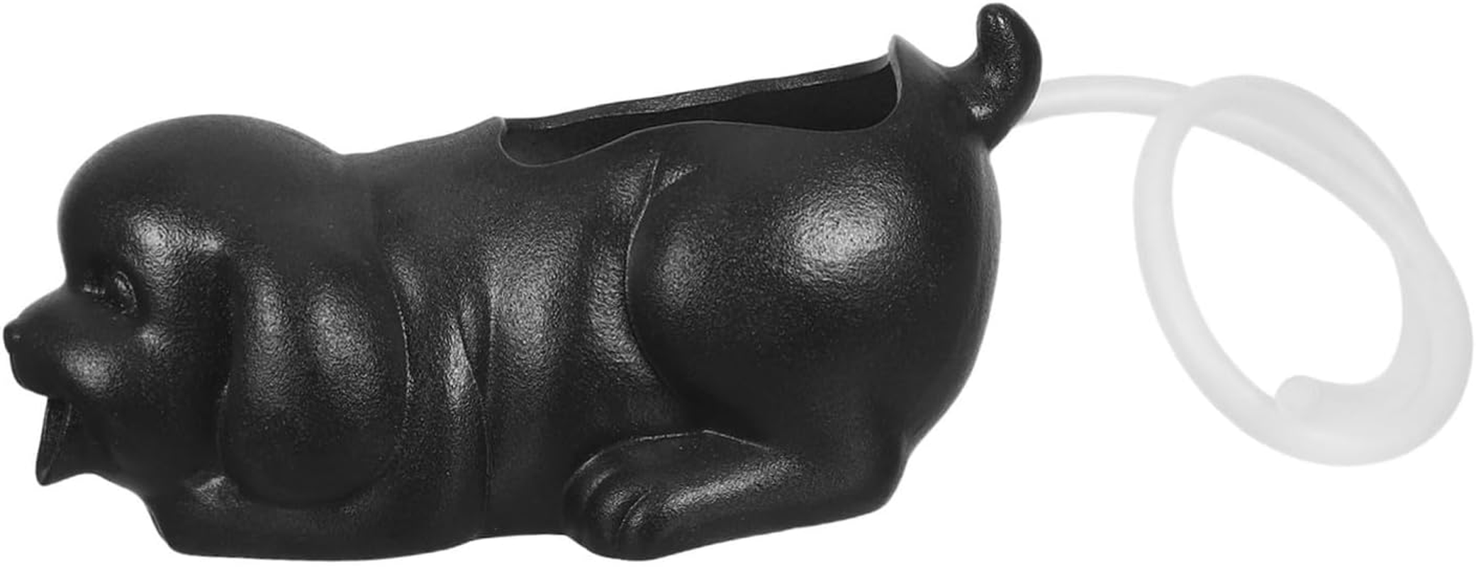 TEHAUX Ceramic Tabletop Fountain Spitter Dog Shape with Planter Indoor Outdoor Fish Tank Aquarium Decor Circulating Waterfall Jar for Greenery Cultivation and Interactive Water Feature