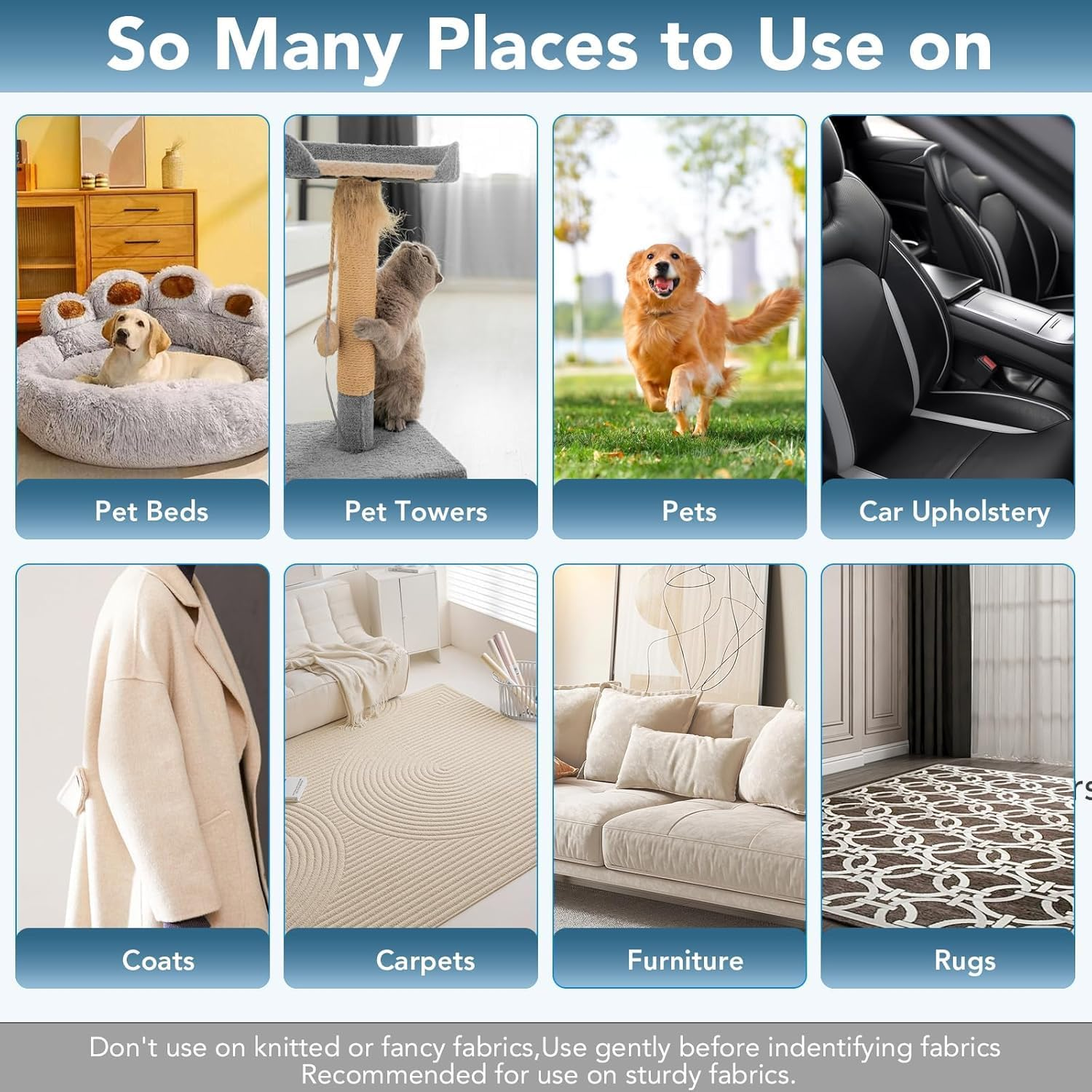 Walquicks Reusable Pet Hair Remover for Dogs & Cats - Washable Lint Cleaner Brush for Furniture, Couch, Carpet, Car Seat, Clothing, Bedding - Eco-Friendly Pet Hair Roller image number 5