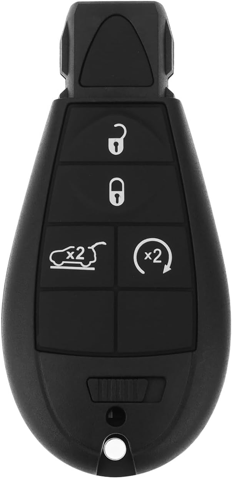 Emsea 4 Button Car Key Fob Shell Case Compatible with Jeep Grand Cherokee Compatible with Chrysler 300C 2008-2010