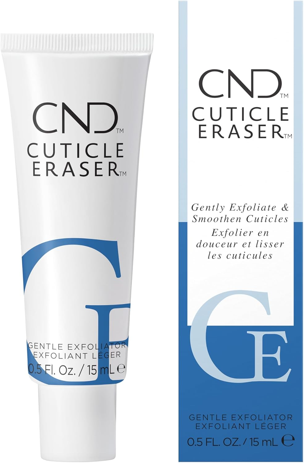 CND Cuticle Eraser Gentle Exfoliator for Women 0.5 Oz Cream