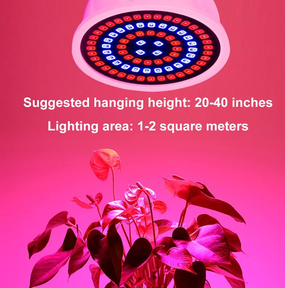 LED Grow Light Bulb Par16 Short Neck Bulb,Plant Light Bulbs E27 Base,5W Grow Bulb 50W Equivalent, Grow Light for Indoor Plants,2Pack image number 2