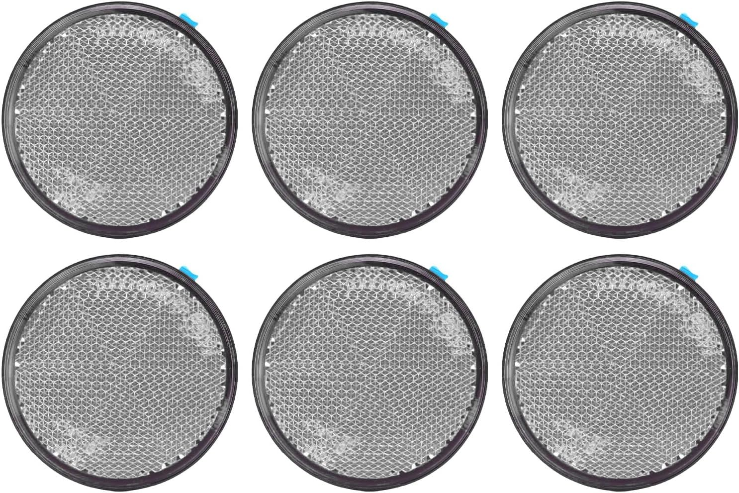 Premium Reflective round Safety Reflector, Truck Reflective Reflector 6Pcs 2.24In Self Adhesive for Mailboxes, Driveway, Tunnels, Post, Cars Trailer (White) - Red image number 5