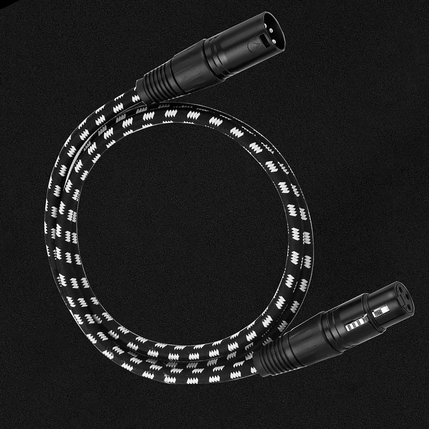 XLR Cables, Tunghey XLR Cable Heavy Duty Microphone Cable XLR Male to Female Nylon Braided XLR Microphone Cable (3M) - 3M image number 3
