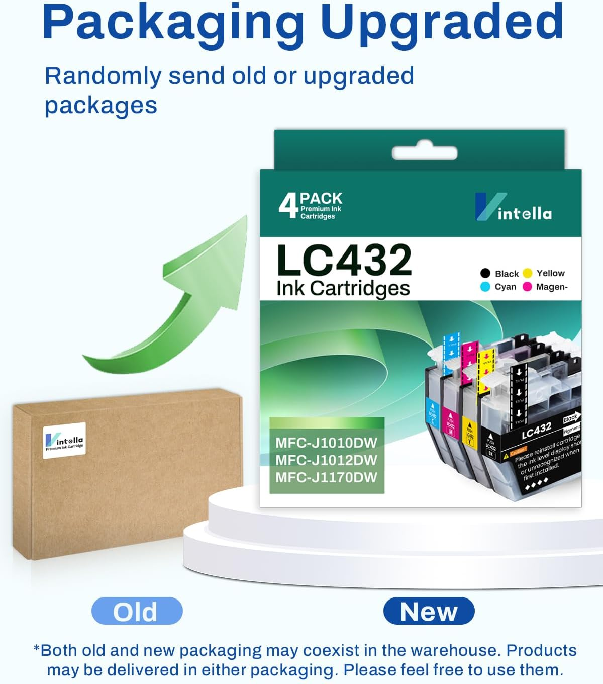 Vintella LC432 Ink Cartridges Compatible for LC432 LC-432 LC432XL Ink Cartridges LC-432XL for MFC-J5340DW MFC-J5740DW MFC-J6540DW MFC-J6740DW MFC-J6940DW Printer (4 Pack) image number 2