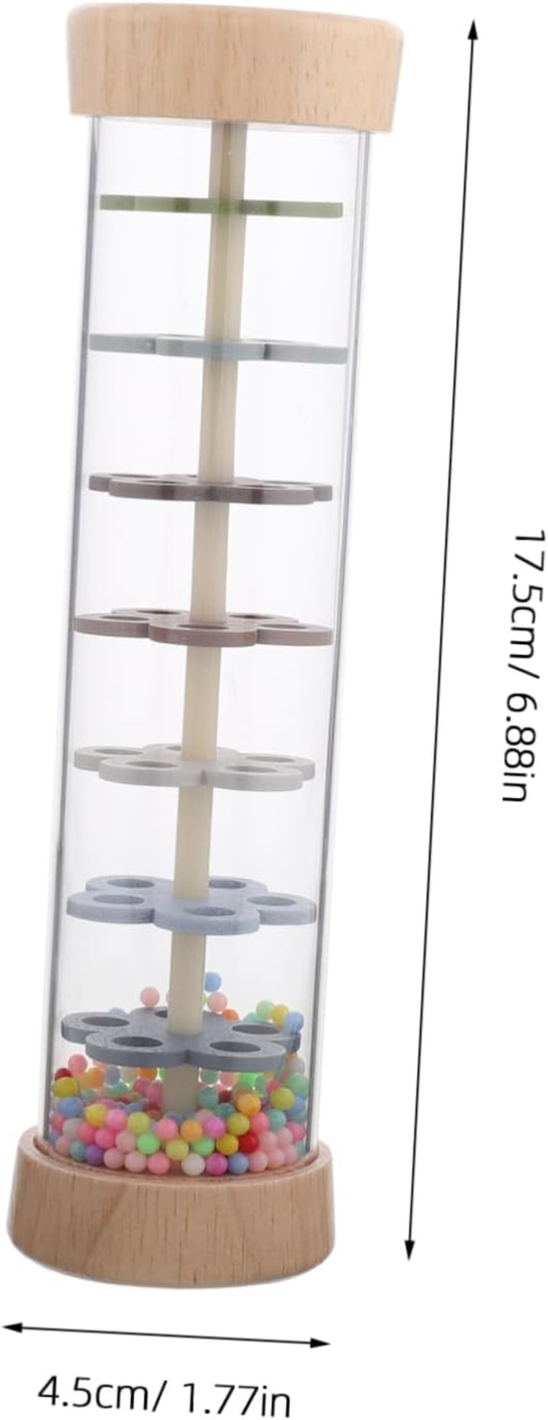 FUTUREORYY Rainstick Rainmaker Wooden Montessori Musical Sensory Toy for Infants Toddlers Newborns image number 2