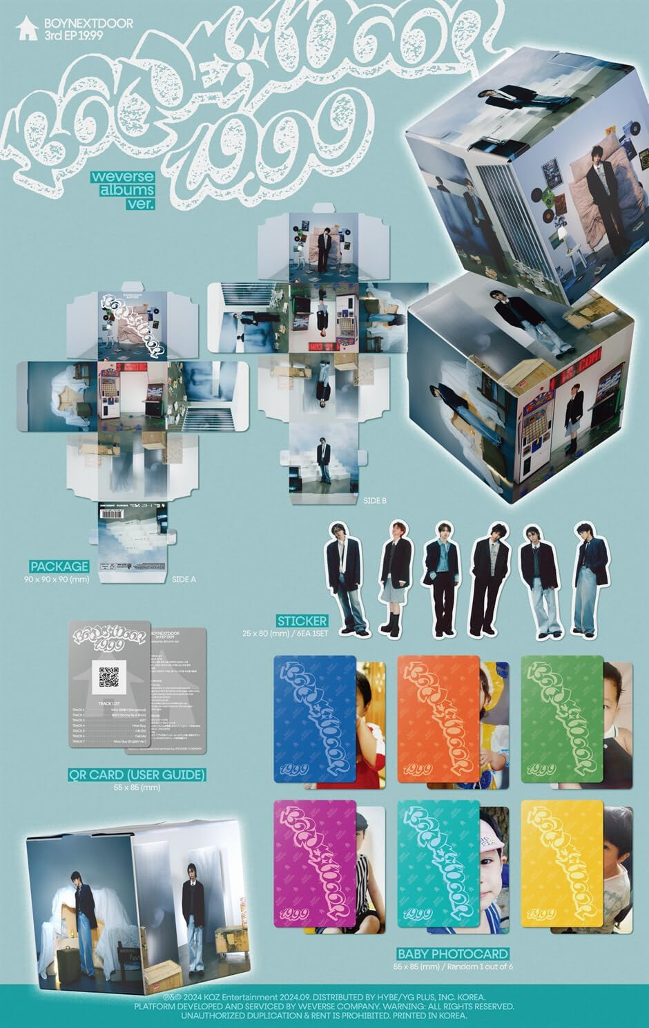 19.99 3Rd EP Album with Tracking BND (Set(3 Standard+1 Clink+Weverse Albums)) image number 2