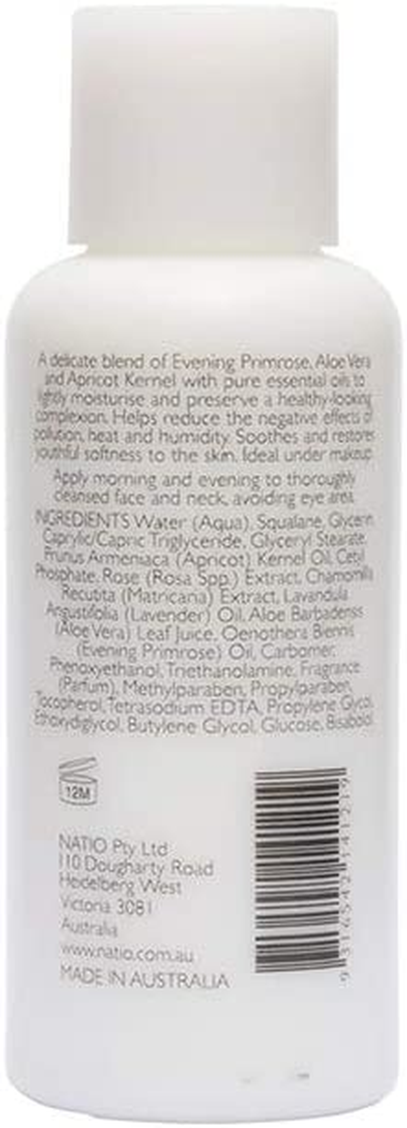 Natio Australia Evening Primrose Moisturising Face Lotion 75Ml - Lightweight Face Moisturiser for All Skin Types - Evening Primrose, Aloe Vera & Apricot Kernel - Cruelty Free & Made in Australia image number 3