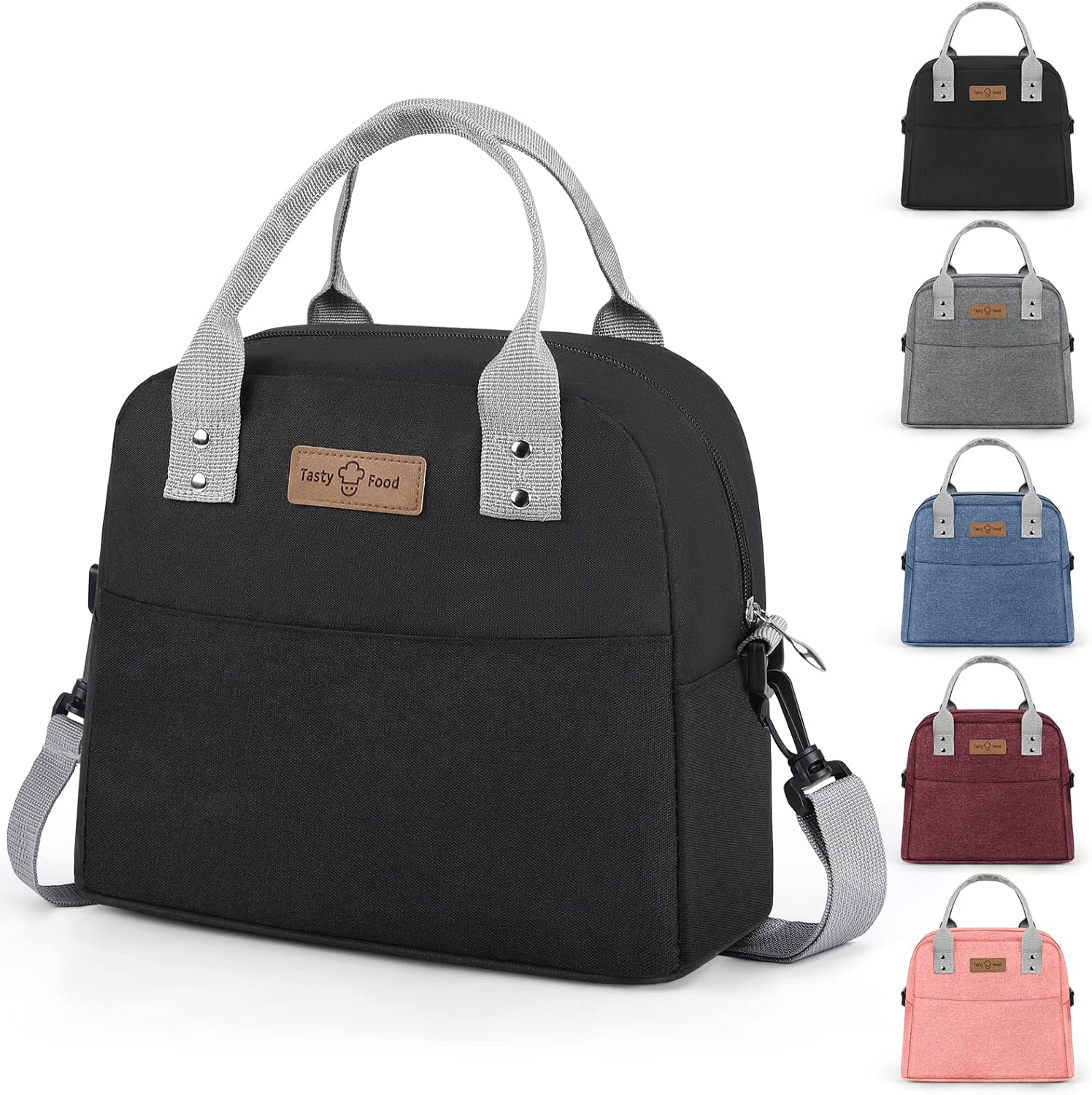 Lunch Bag Insulated Lunch Tote Bag with Adjustable Strap Reusable Lunch Box for Women/Men/Kids Leakproof Lunch Bags Portable Thermal Cooler Bag for Work School Picnic, Blue