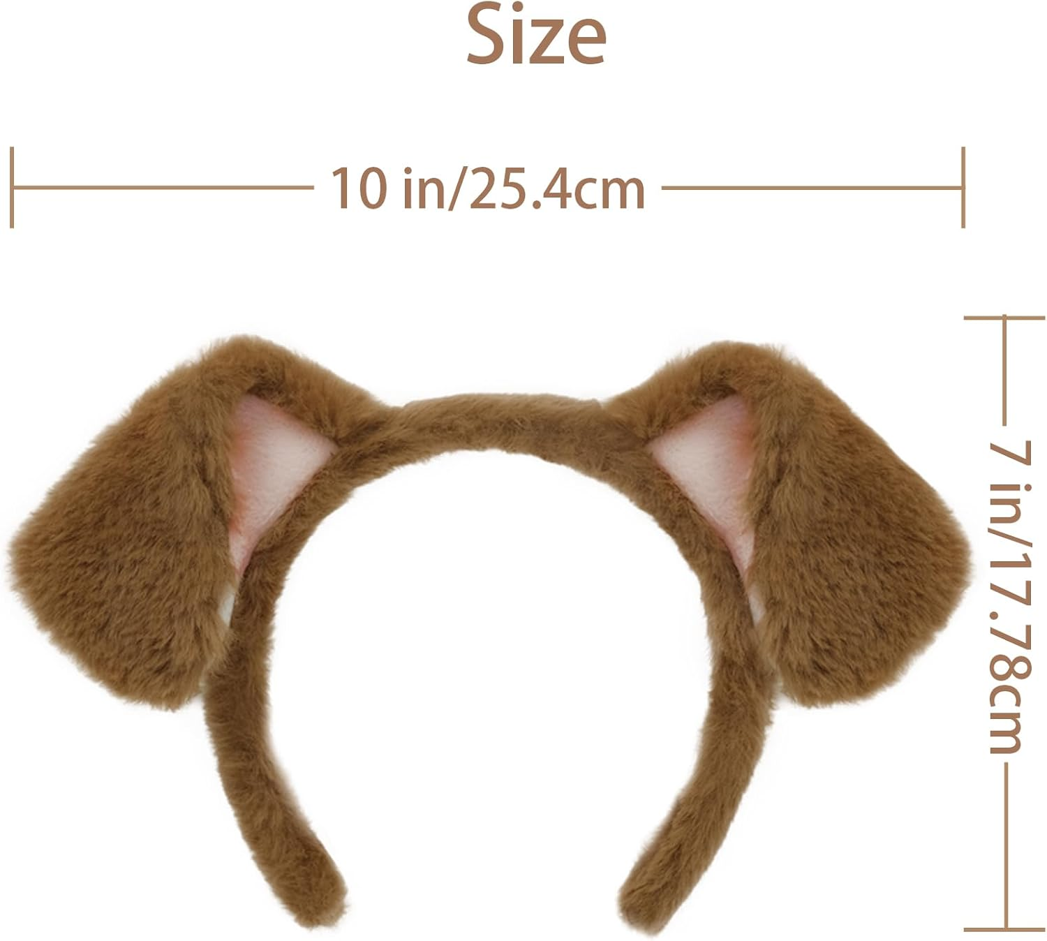 Beviliu Animals Ears Headband Realistic Fluffy Cat Ears Bunny Ears Halloween Headband for Washing Makeup Fashion Headband image number 4