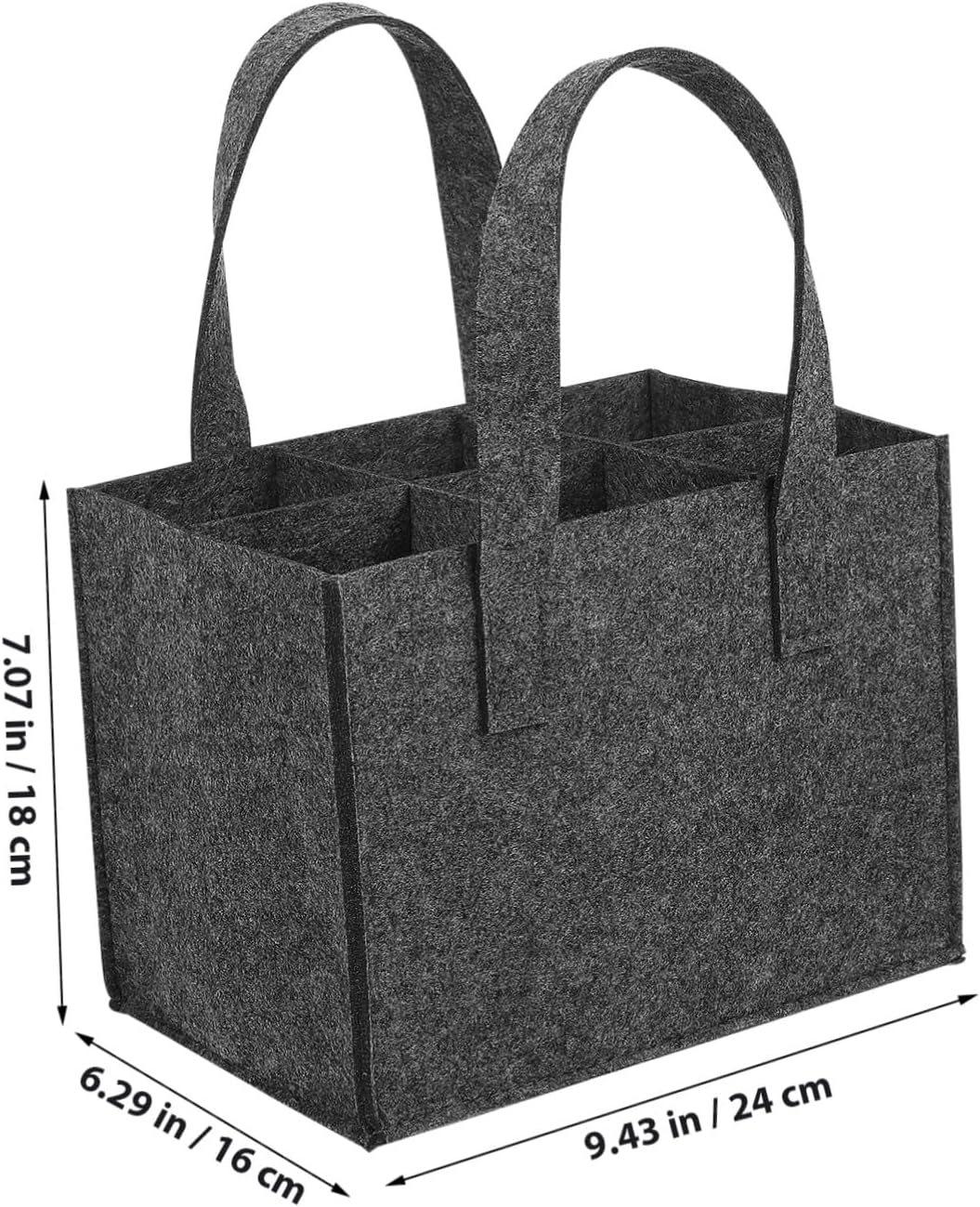 BRIGHTFUFU 4Pcs Thick Felt Wine Bottle Carrier Bag for Bottles Portable Handbag Tote for Travel Camping Picnic Reusable Soft Storage Bag for Wine Milk Shopping image number 5