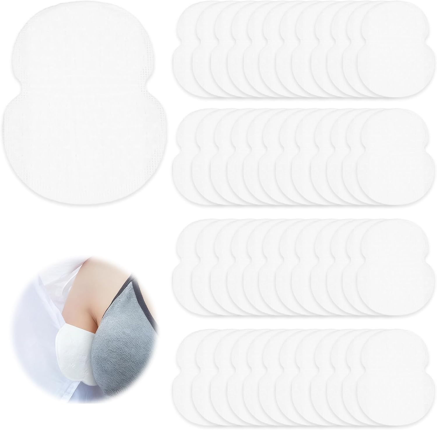120 Pcs Underarm Sweat Pads, Armpit Sweat Absorbing Patch, Sweat Shields Breathable for Women Men Daily Use Prevent Underarm Stains Deodorant Protectors for Clothing Freshness image number 2